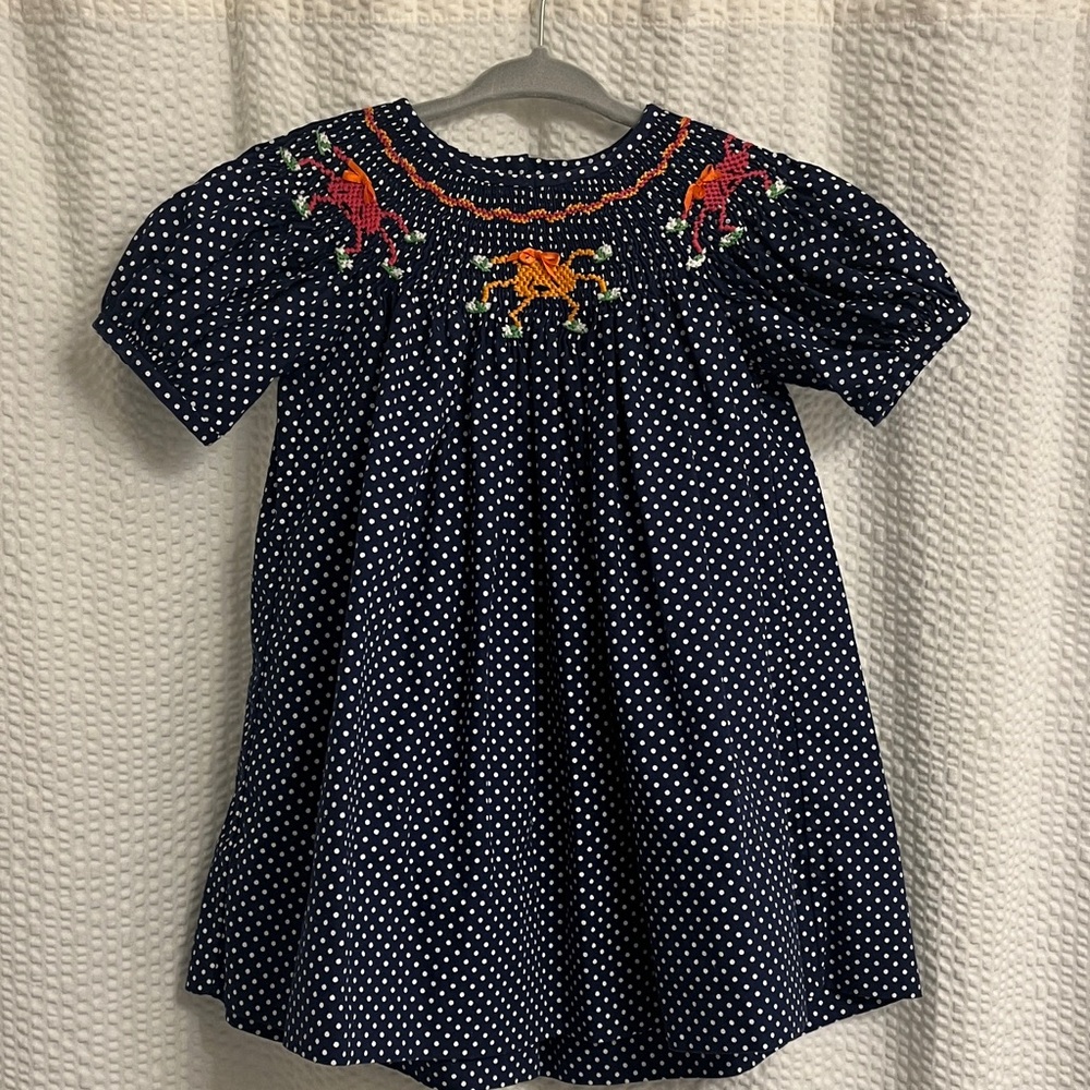 Hand Made Smocked Halloween Dress